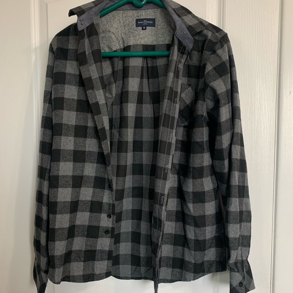 Grey and Black flannel sweater